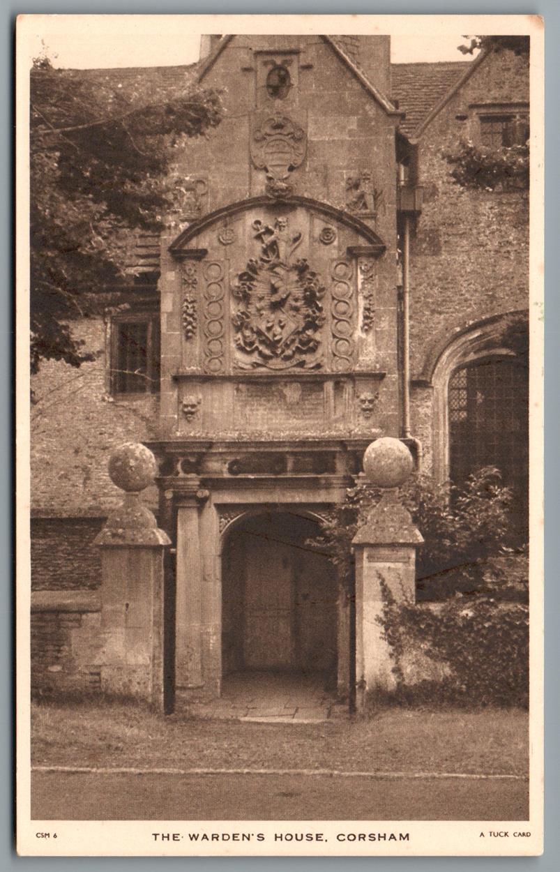 Corsham Almshouses Wardens House, Wiltshire Vintage Topographical Postcard