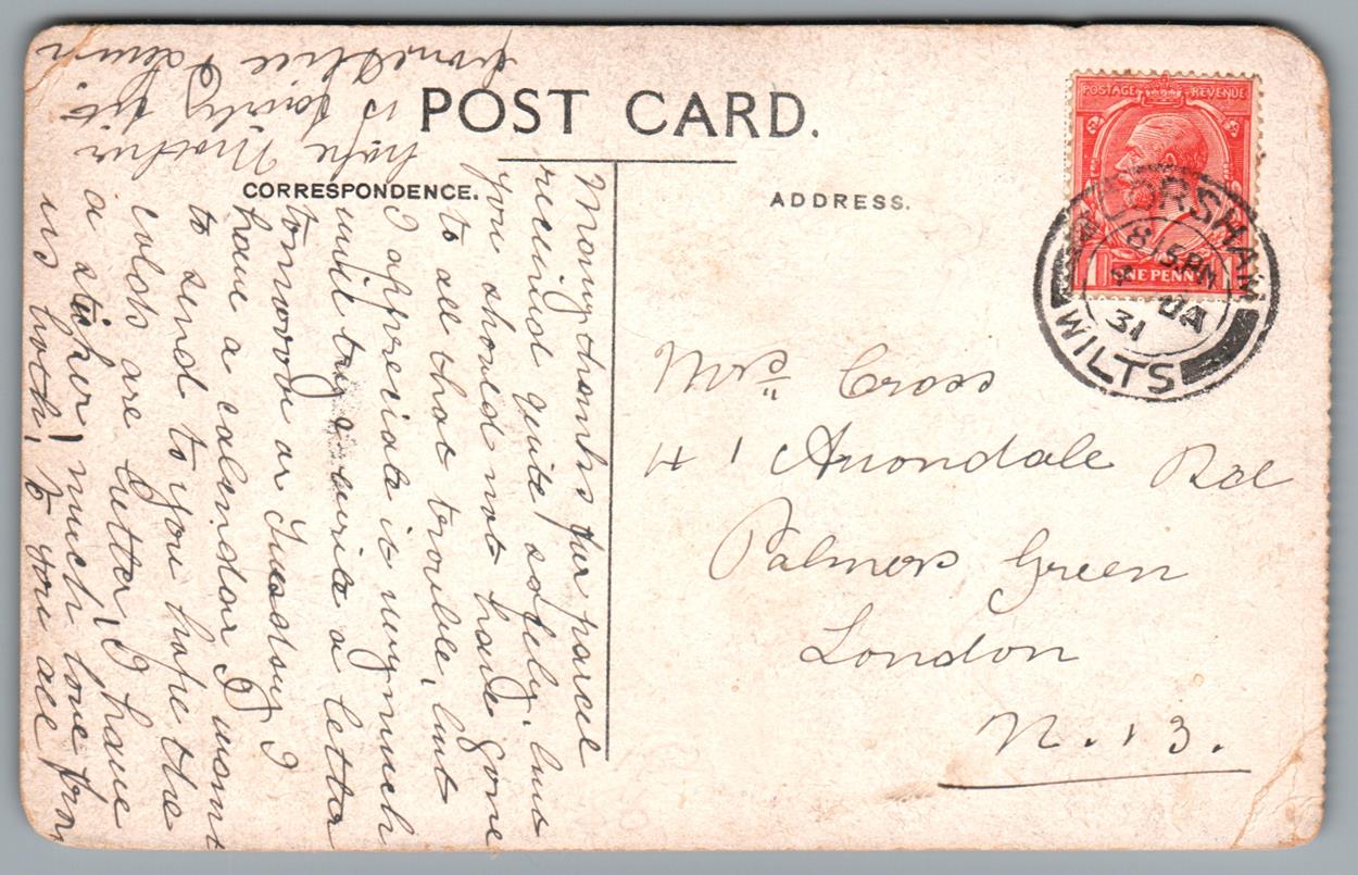 Corsham Town Hall, Wiltshire Postcard #C193