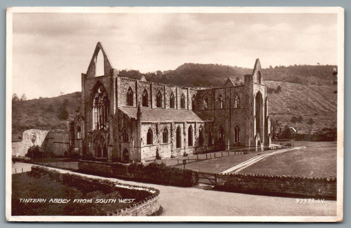 This is a Vintage Topographical Postcard showing Tintern Abbey Monmouthshire Wales
