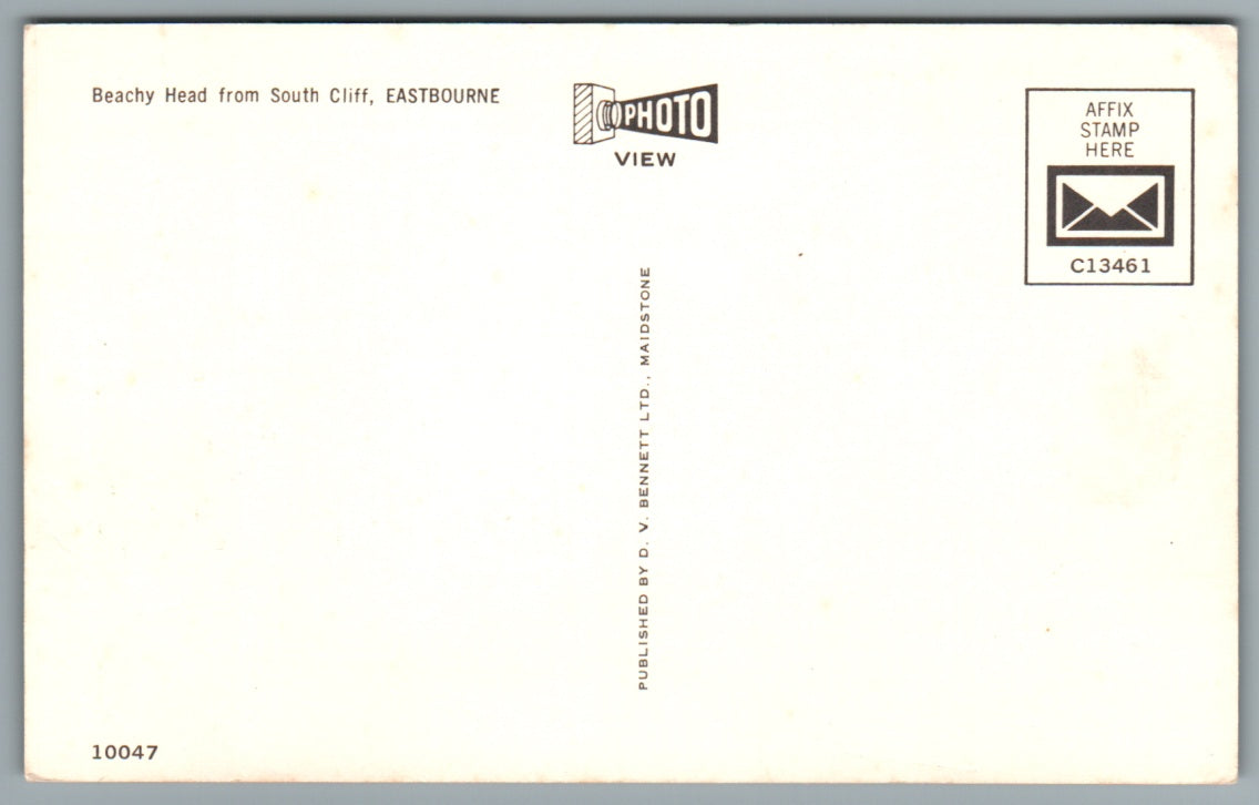 Eastbourne Beachy Head from South Cliff Sussex Postcard #0632