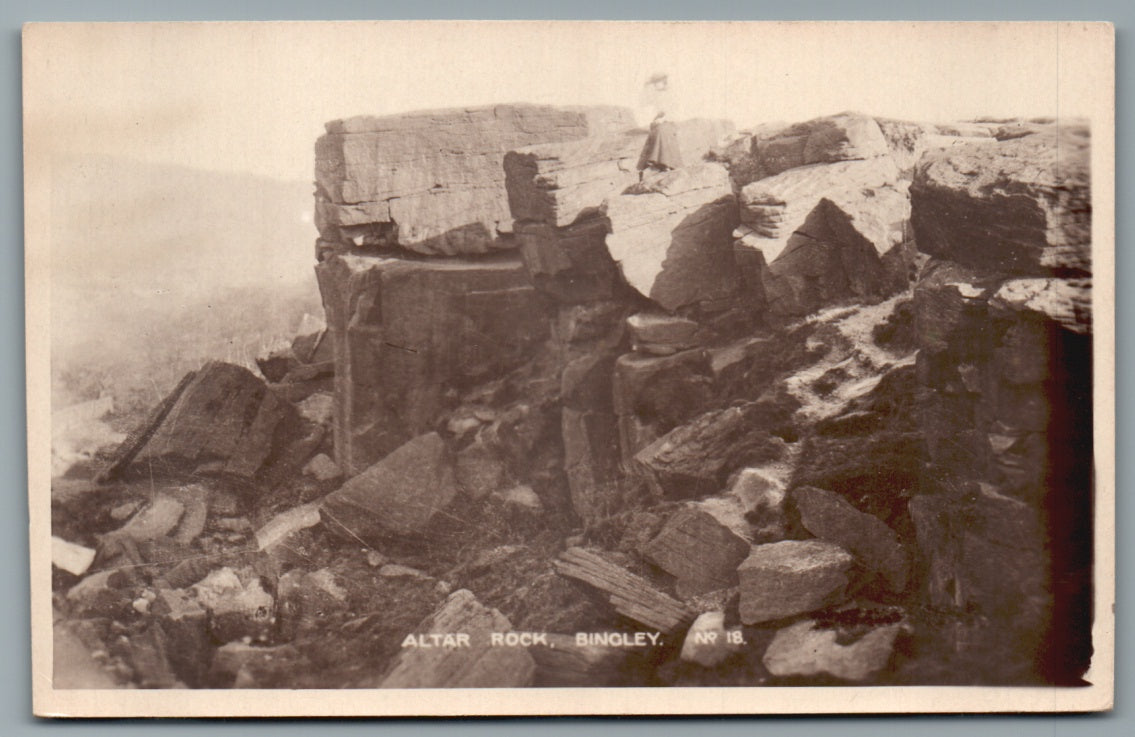 Bingley Altar Rock Yorkshire Postcard
