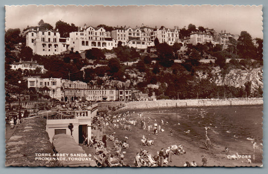 Torquay Torre Abbey Sands Devon Postcard