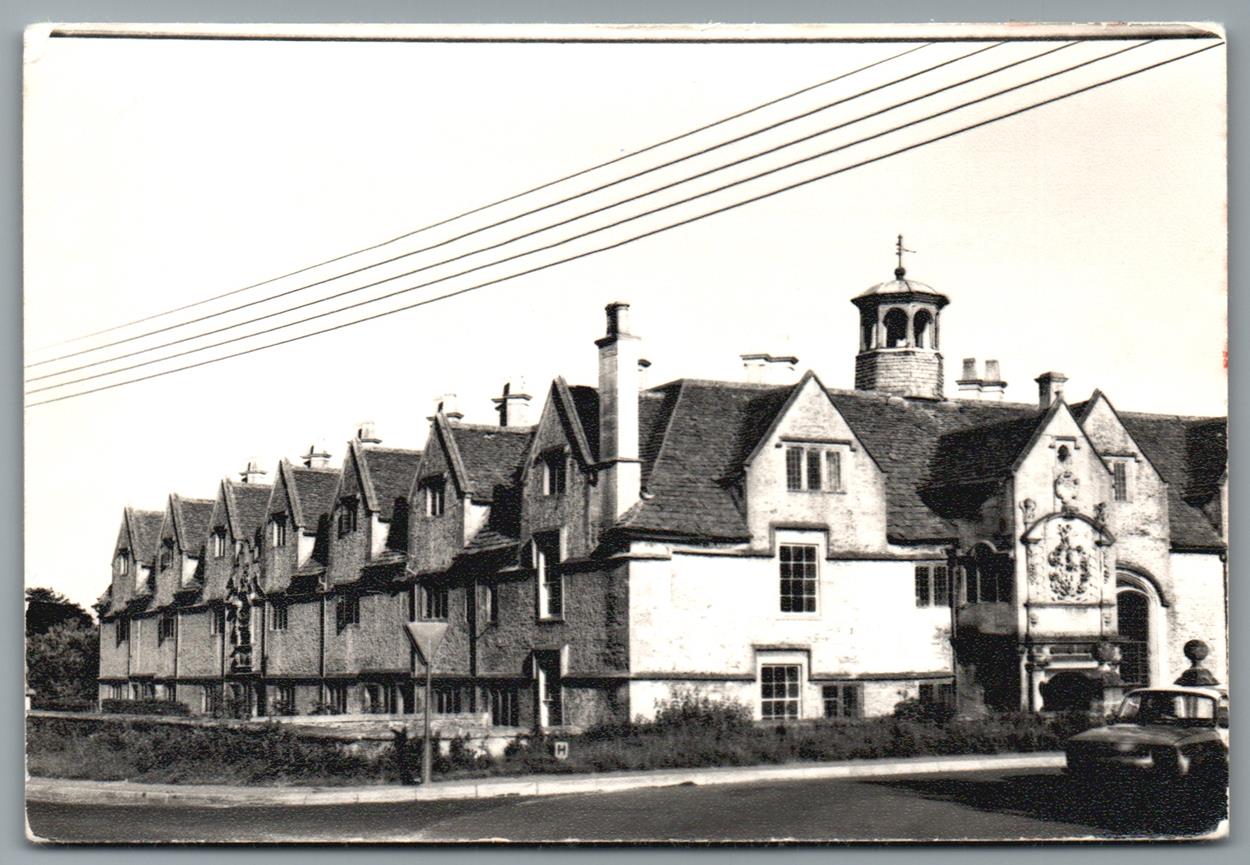Corsham Almshouses, Wiltshire RPPC Postcard