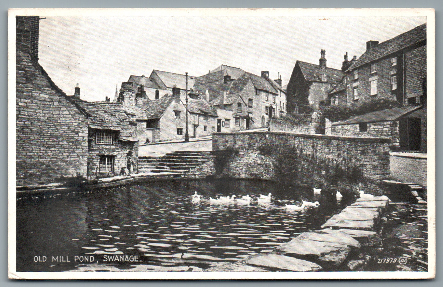 Swanage Old Mill Pond, Dorset Vintage Topographical Postcard