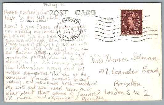 Newquay Sailors Cove Cornwall Postcard #1128