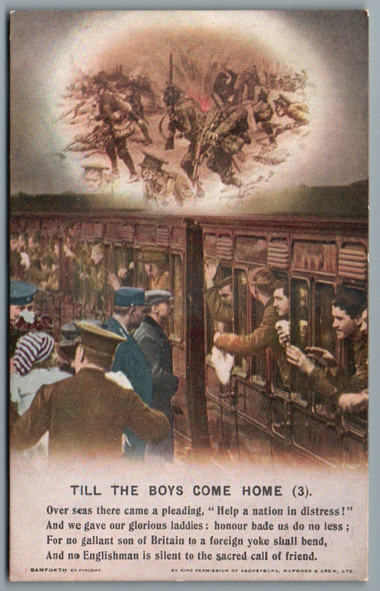 Till The Boys Come Home (No.3) Song Card Postcard