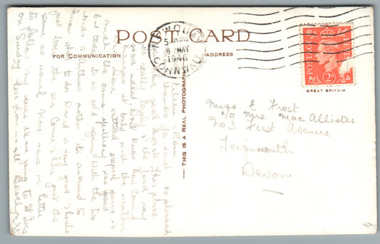 Newquay Watergate Beach Cornwall RPPC Postcard #1293