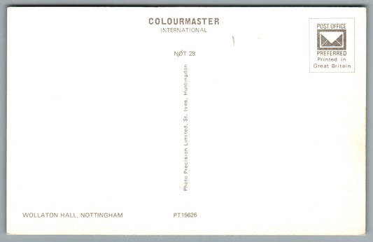 Nottingham Wollaton Hall Nottinghamshire Postcard #1485
