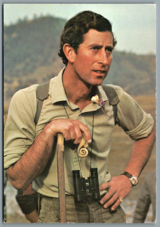 This is a Vintage Topographical Postcard showing H.R.H. The Prince of Wales Prince Charles