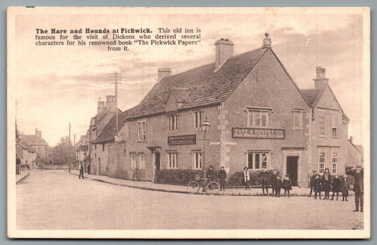 Corsham Hare & Hounds Public House, Wiltshire Vintage Topographical Postcard
