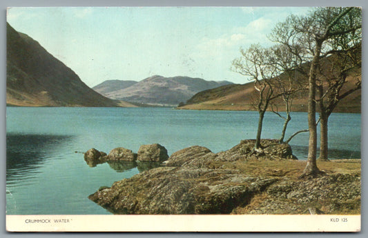 This is a Vintage Topographical Postcard showing Crummock Water Cumbria