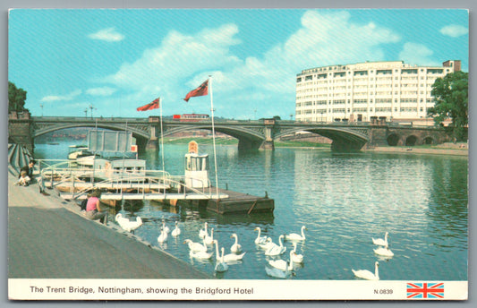 This is a Vintage Topographical Postcard showing Nottingham Trent Bridge Bridgford Hotel, Nottinghamshire