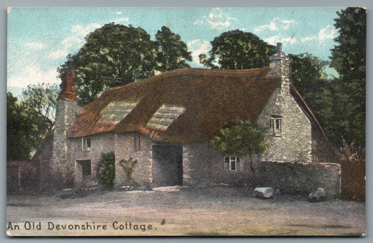 An Old Devonshire Cottage Postcard