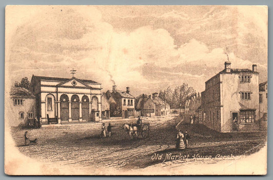 Corsham Market Square, Wiltshire Vintage Topographical Postcard