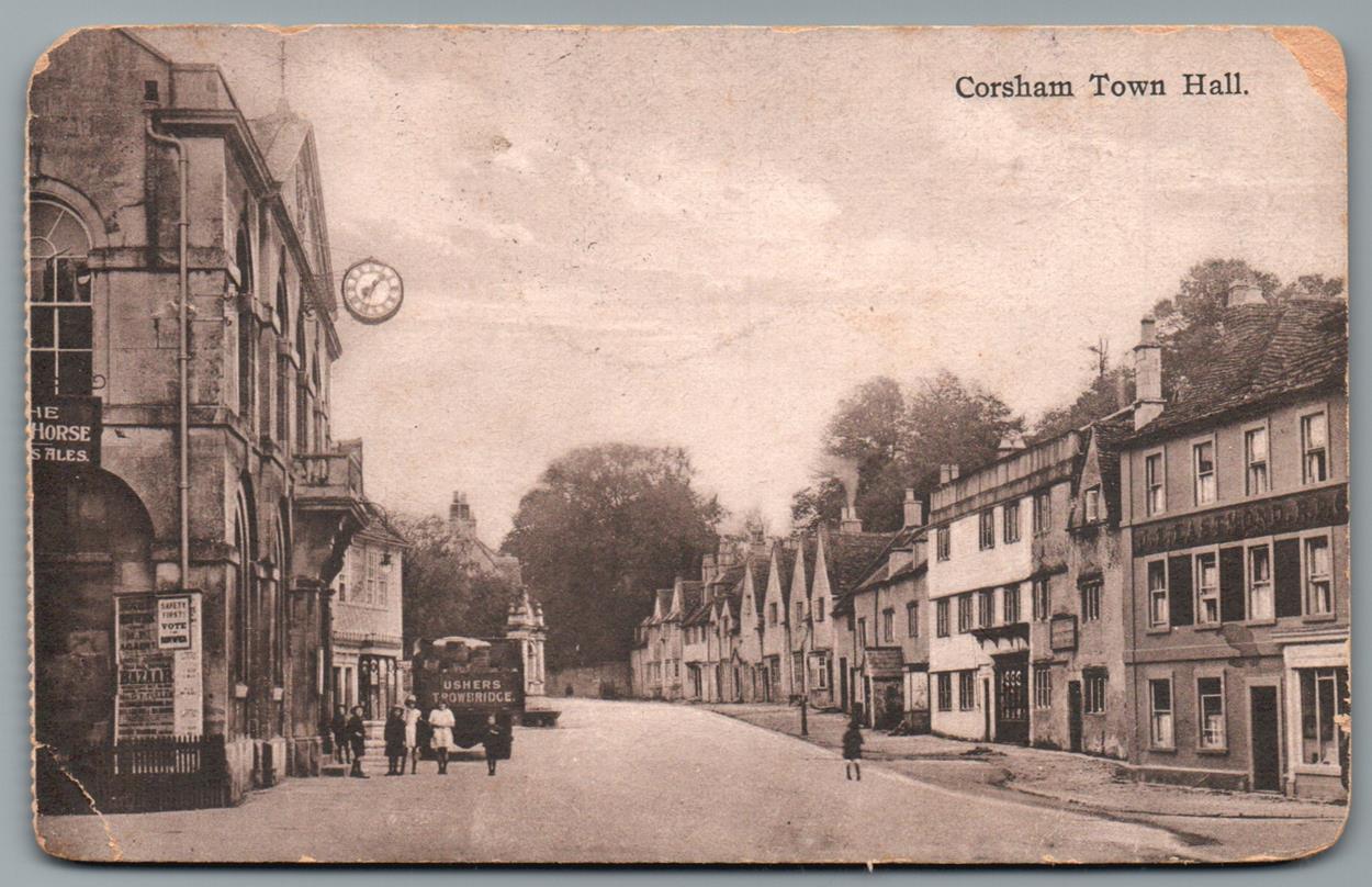 Corsham Town Hall, Wiltshire Vintage Topographical Postcard