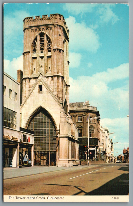 This is a Vintage Topographical Postcard showing Gloucester The Tower at the Cross Gloucestershire