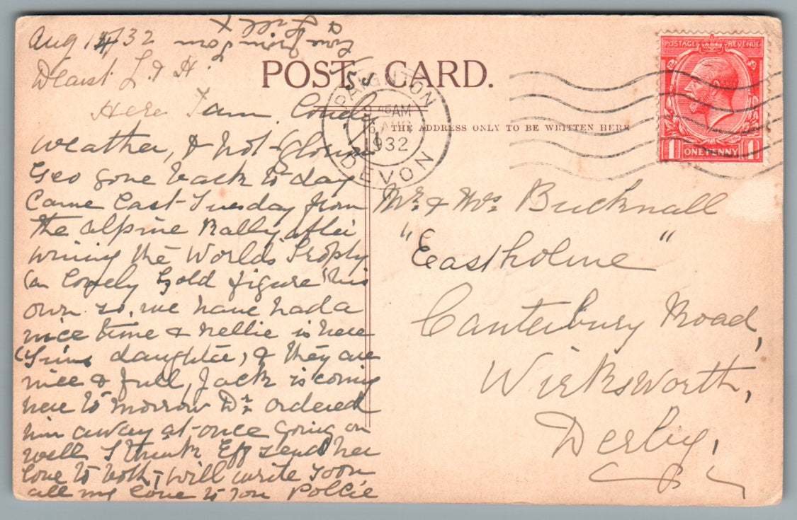 Approach To Anstey's Cove Torquay Devon Postcard #2318