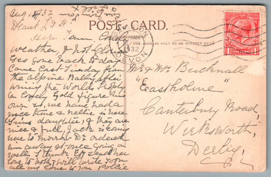 Approach To Anstey's Cove Torquay Devon Postcard #2318