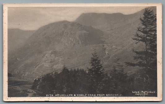 This is a Helvellyn Eagle Crag From Grisedale Cumbria Vintage Topographical Postcard