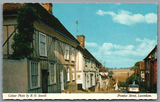 This is a Lavenham Prentice Street Suffolk Vintage Topographical Postcard