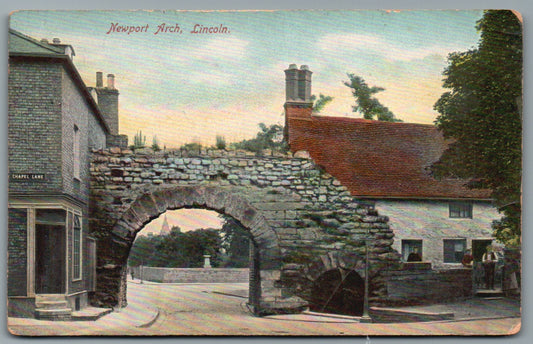 This is a Lincoln Newport Arch Lincolnshire Vintage Topographical Postcard