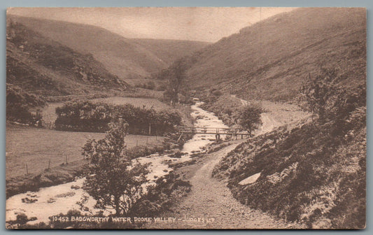 This is a Malmsmead Badgworthy Water Doone Valley Vintage Topographical Postcard