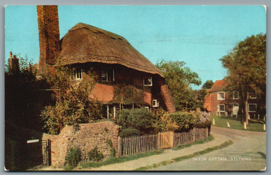 This is a Steyning Saxon Cottage Sussex Vintage Topographical Postcard