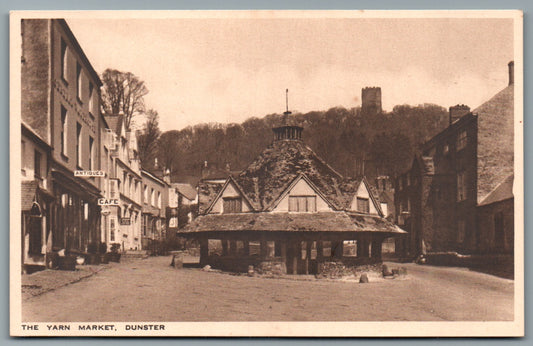 This is a Dunster The Yarn Market Somerset Vintage Topographical Postcard