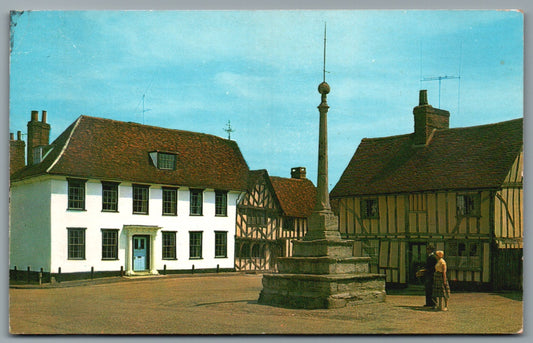 This is a Lavenham Market Cross Suffolk Vintage Topographical Postcard