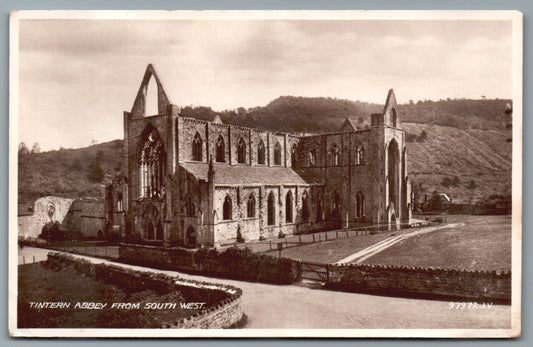This is a Vintage Topographical Postcard showing Tintern Abbey Monmouthshire Wales