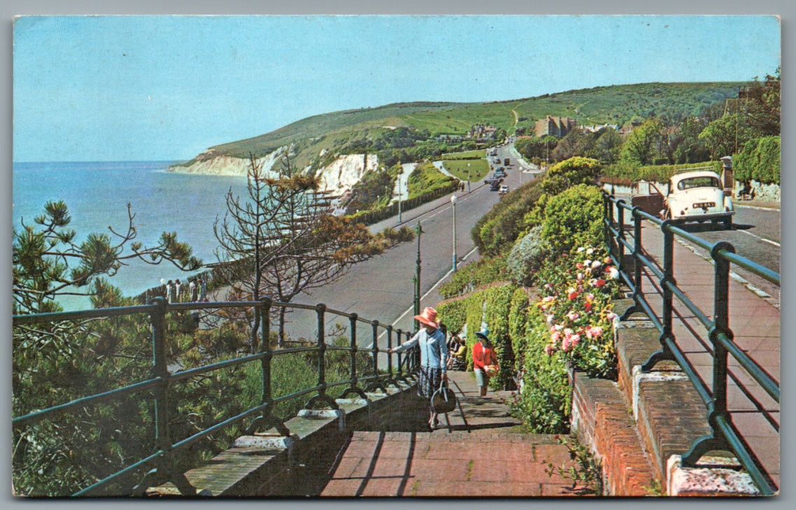 This is a Vintage Topographical Postcard showing Eastbourne Beachy Head from South Cliff Sussex