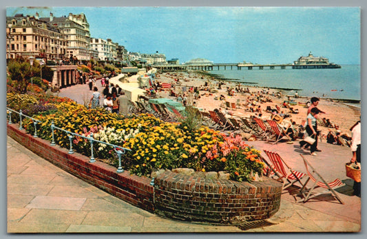 This is a Vintage Topographical Postcard showing Eastbourne Grand Parade Sussex