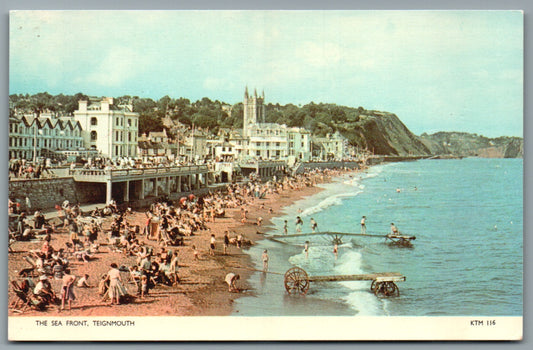 This is a Vintage Topographical Postcard showing Teignmouth The Sea Front Devon