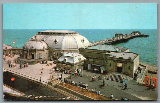 his is a Worthing Pier and Pavilion Sussex Vintage Topographical Postcard