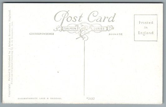 Bassenthwaite Lake & Skiddaw Cumbria Postcard #0879