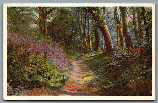 This is a Vintage Topographical Postcard showing Hastings Fairlight Glen Sussex